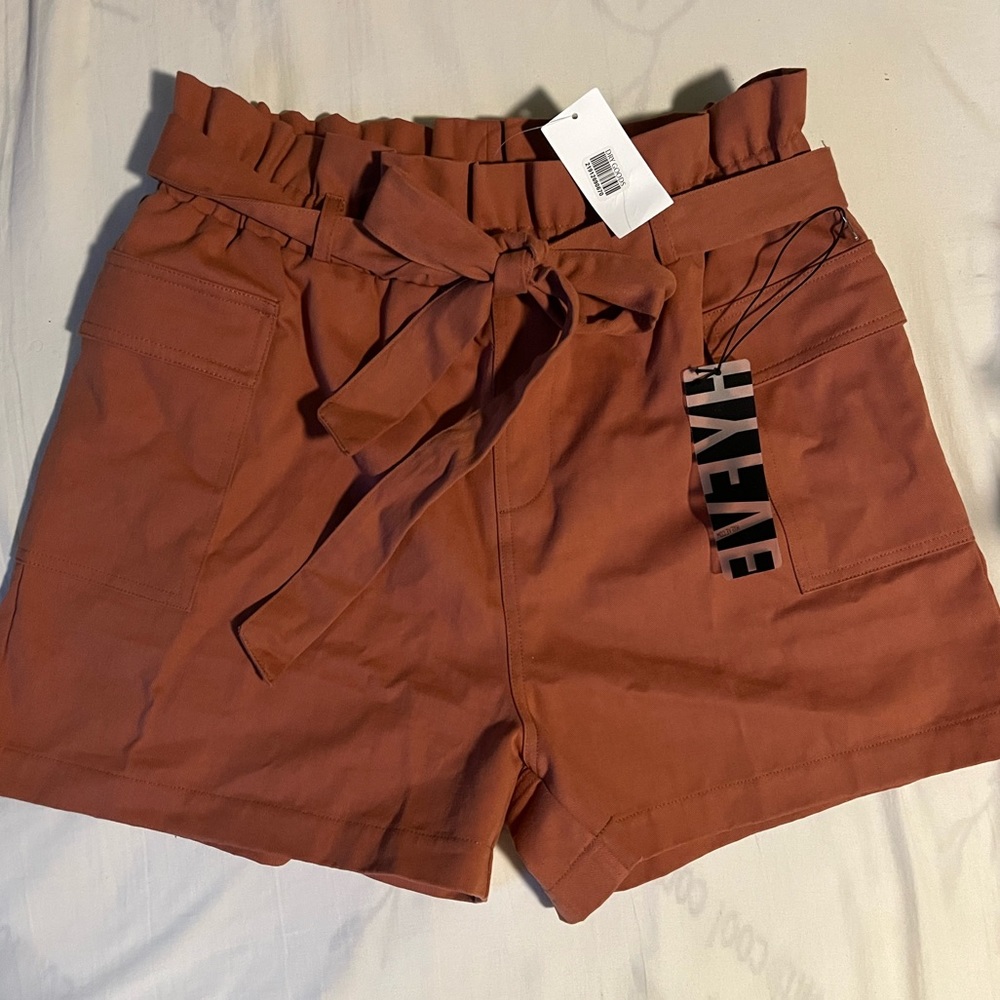 NWT- Rust HYFVE Paper Bag Shorts- Size L